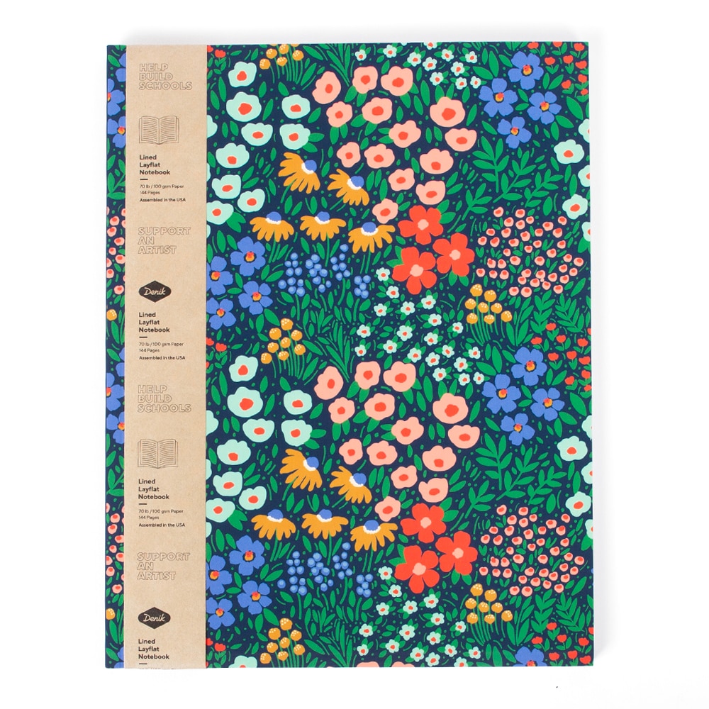 Memo & Notebooks, Art & School, Denik, Medium, Layflat, Navy Garden, 970882